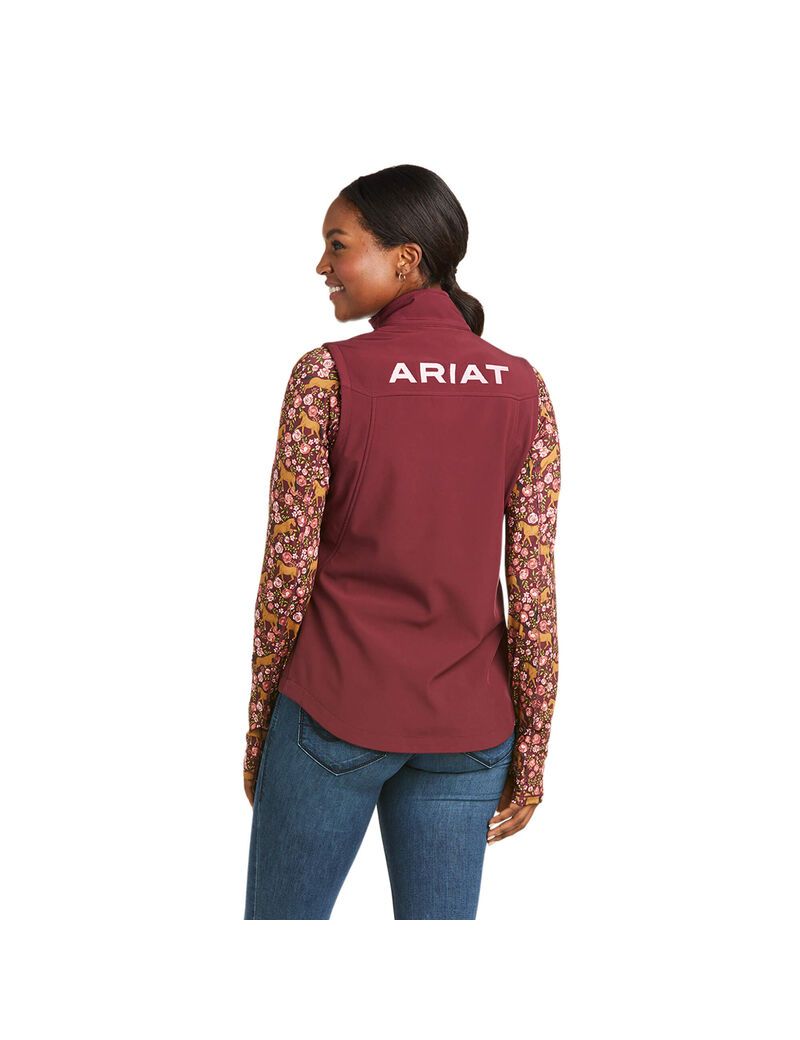 Chalecos Ariat New Team Softshell Mujer Burdeos | QPFW28039