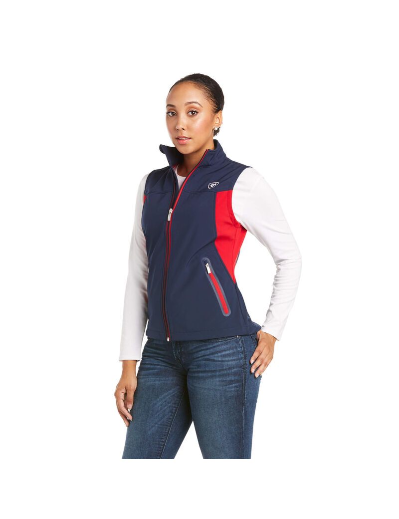 Chalecos Ariat New Team Softshell Mujer Azul Marino | VYOL94175