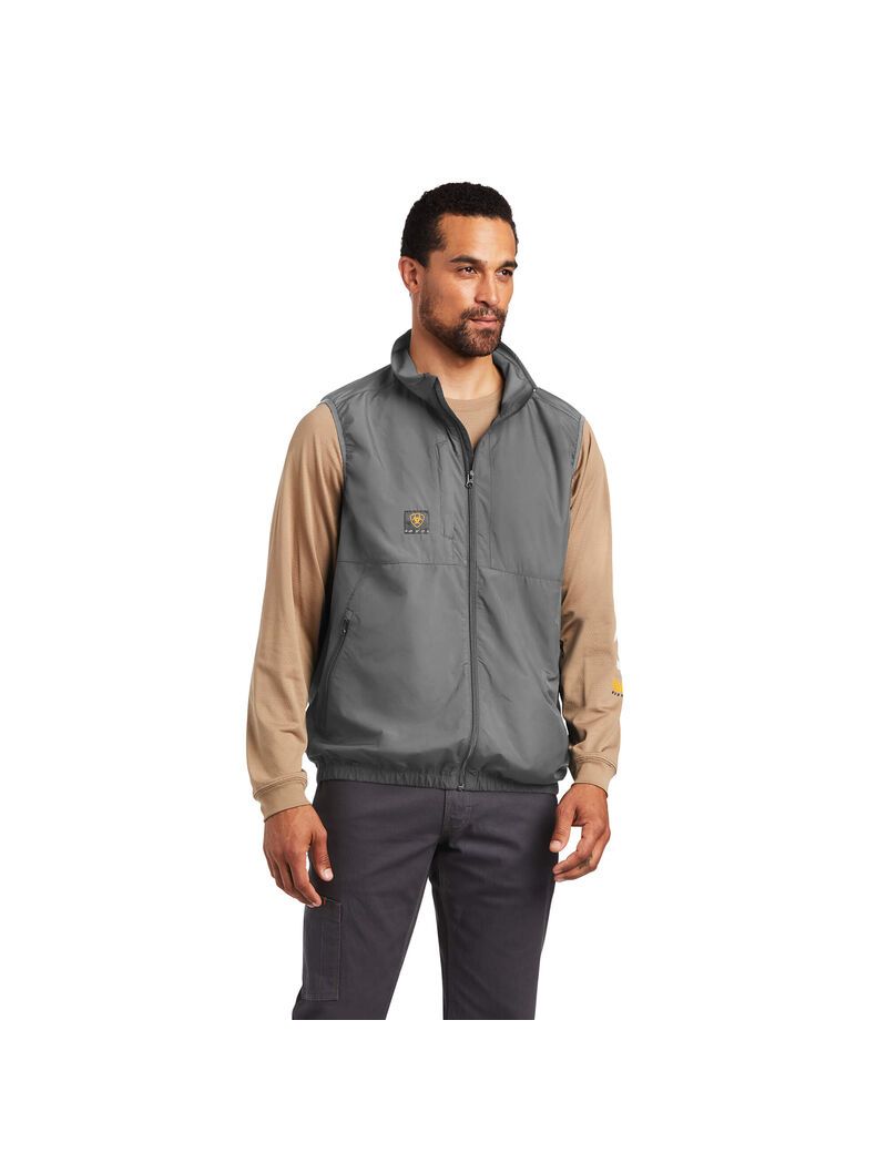 Chalecos Ariat Rebar Elite Series Viento Chill Hombre Gris | KIDU48529