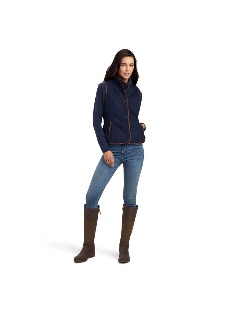 Chalecos Ariat Woodside 2.0 Mujer Azul Marino | EJLG65718