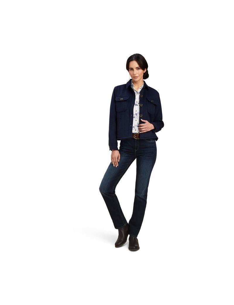 Chaquetas Ariat Ashford Shirt Mujer Azul Marino | QSOY84596