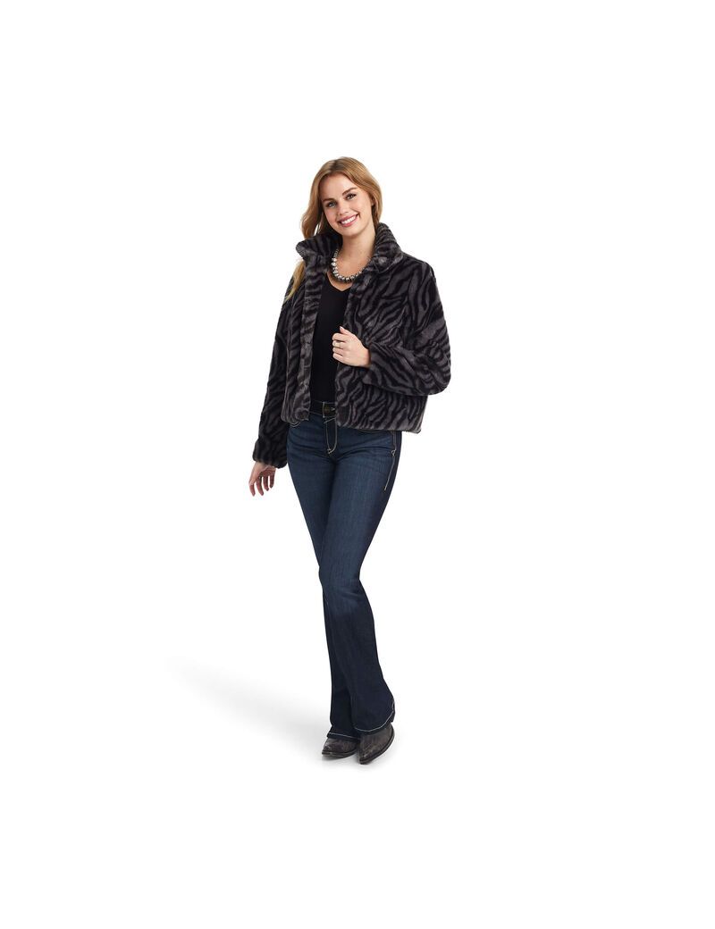 Chaquetas Ariat City Girl Faux Fur Mujer Negras | CEXQ09276