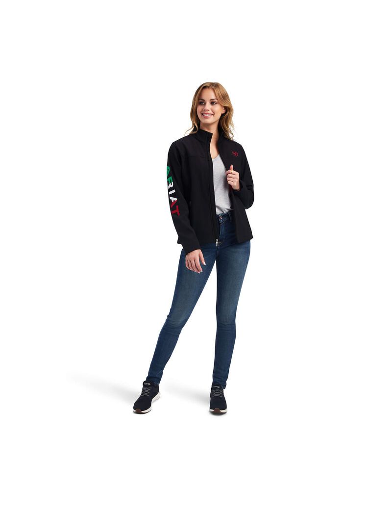 Chaquetas Ariat Classic Team Softshell Brand Mujer Negras | MDJR96478