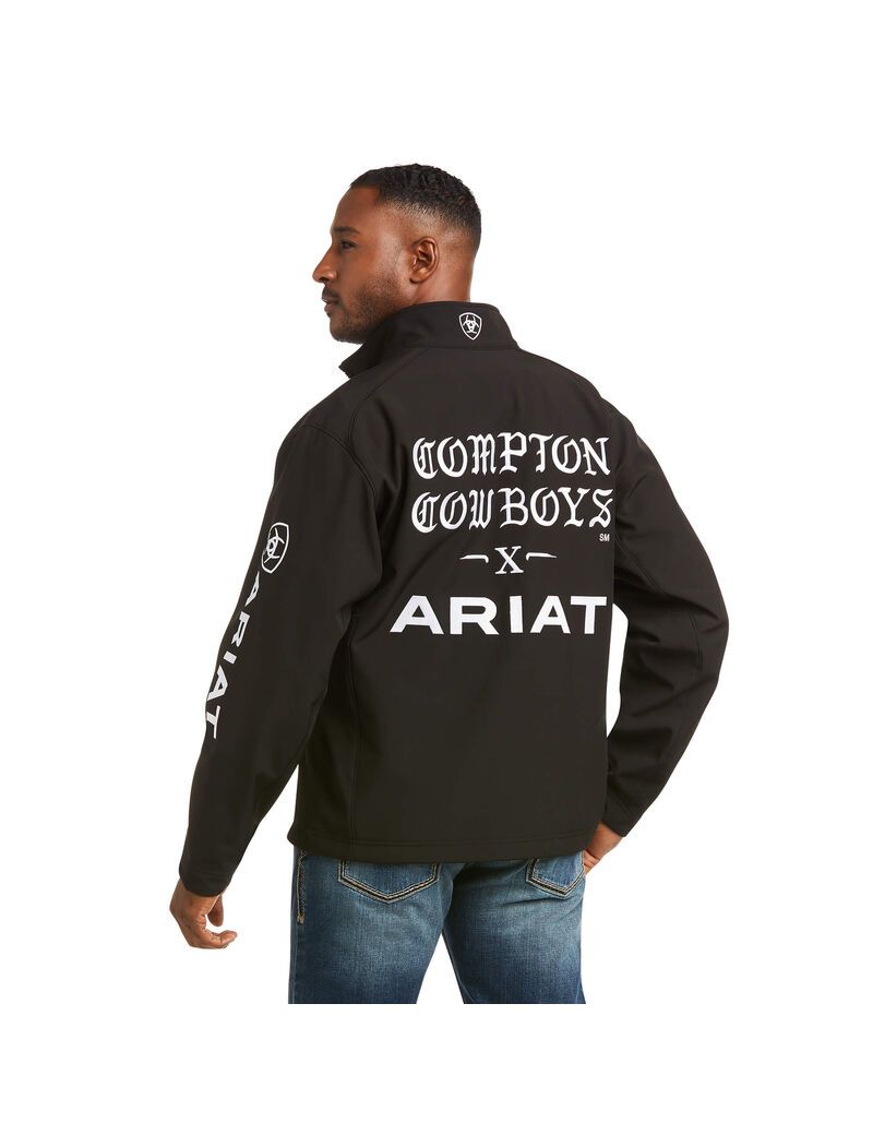 Chaquetas Ariat Compton Cowboys Logo 2.0 Softshell Hombre Negras | ZDOL15983