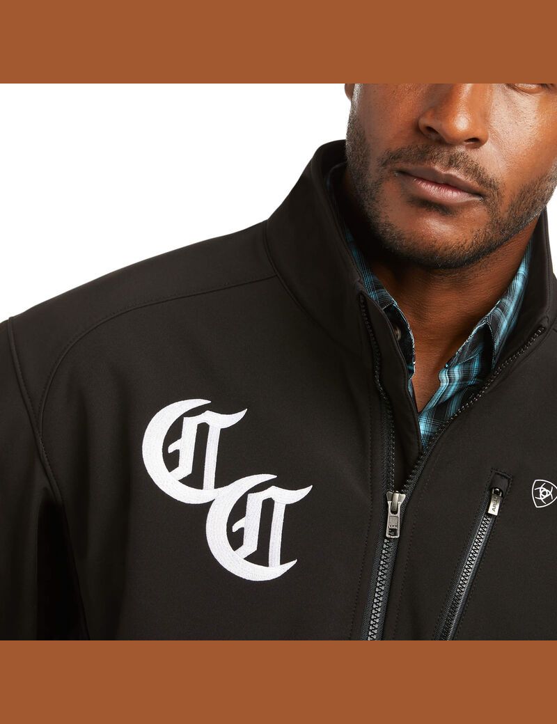 Chaquetas Ariat Compton Cowboys Logo 2.0 Softshell Hombre Negras | ZDOL15983