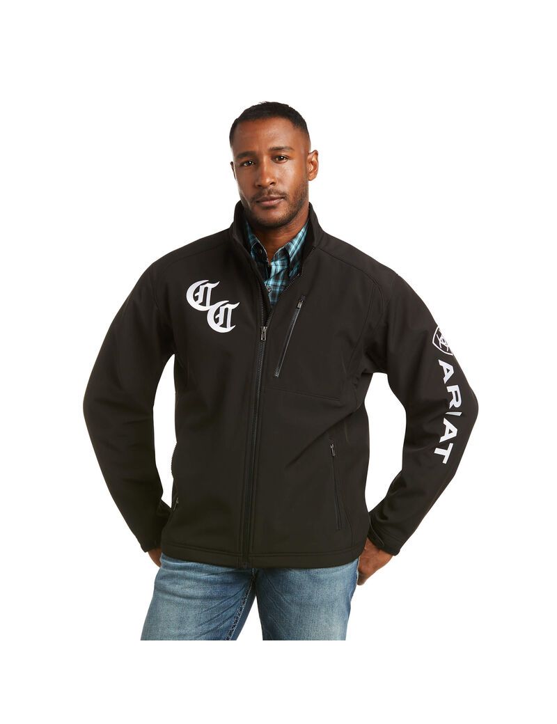 Chaquetas Ariat Compton Cowboys Logo 2.0 Softshell Hombre Negras | ZDOL15983