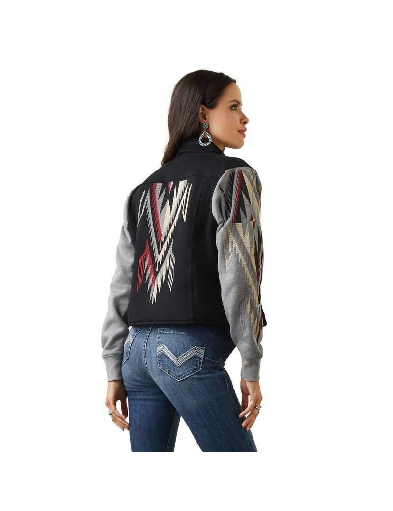 Chaquetas Ariat Embroidered Chimayo Mujer Negras Gris | XIVK93027