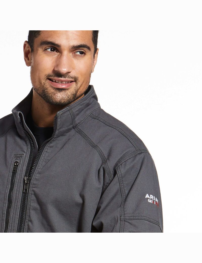 Chaquetas Ariat FR DuraLight Stretch Lona Field Hombre Gris | FDSU91428