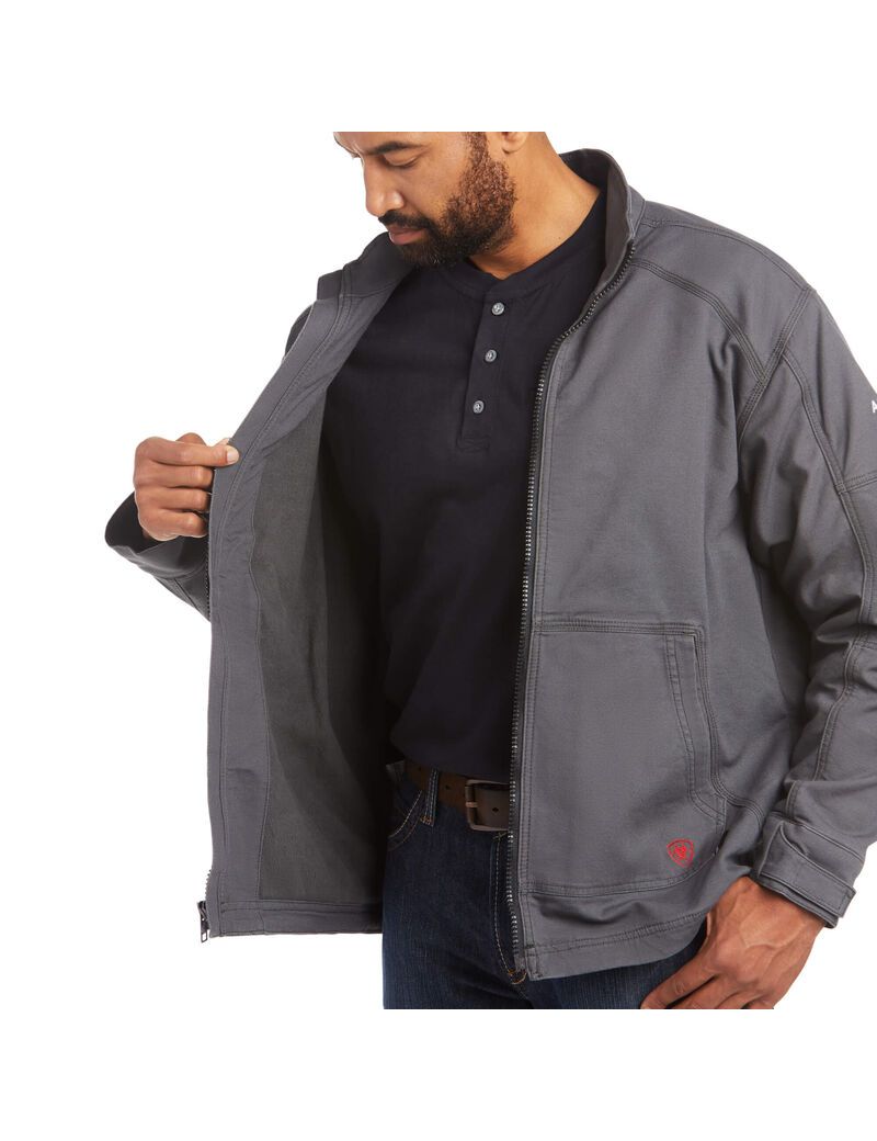 Chaquetas Ariat FR DuraLight Stretch Lona Field Hombre Gris | FDSU91428