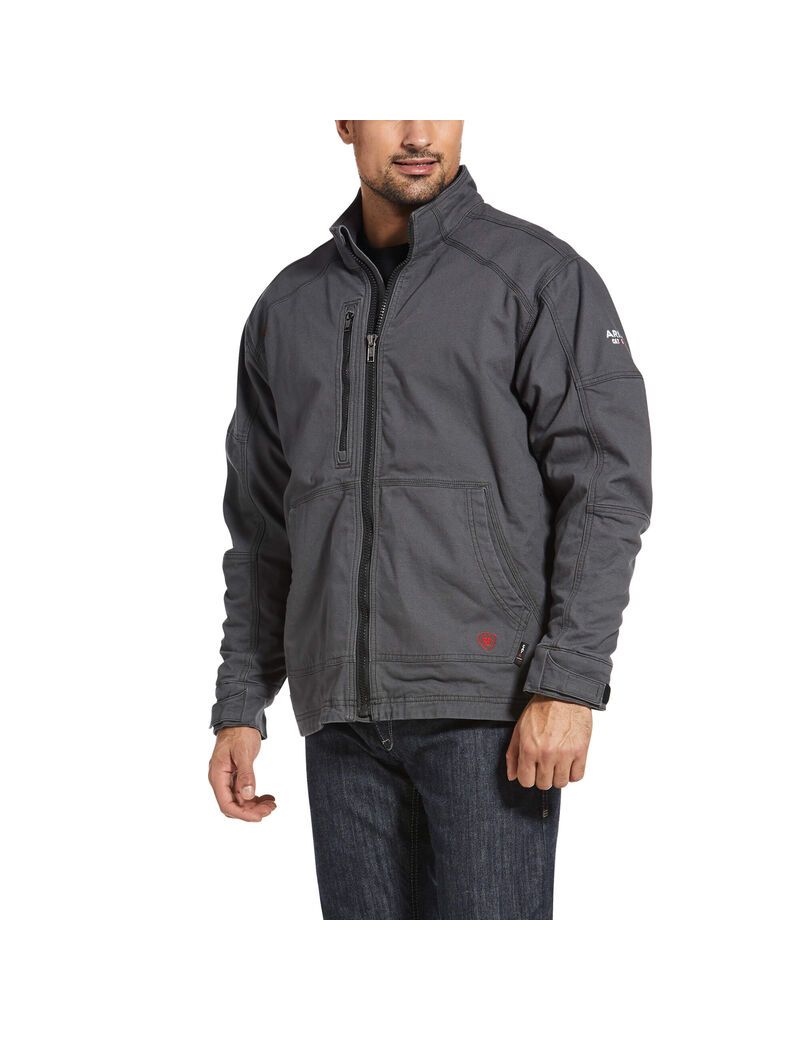 Chaquetas Ariat FR DuraLight Stretch Lona Field Hombre Gris | FDSU91428