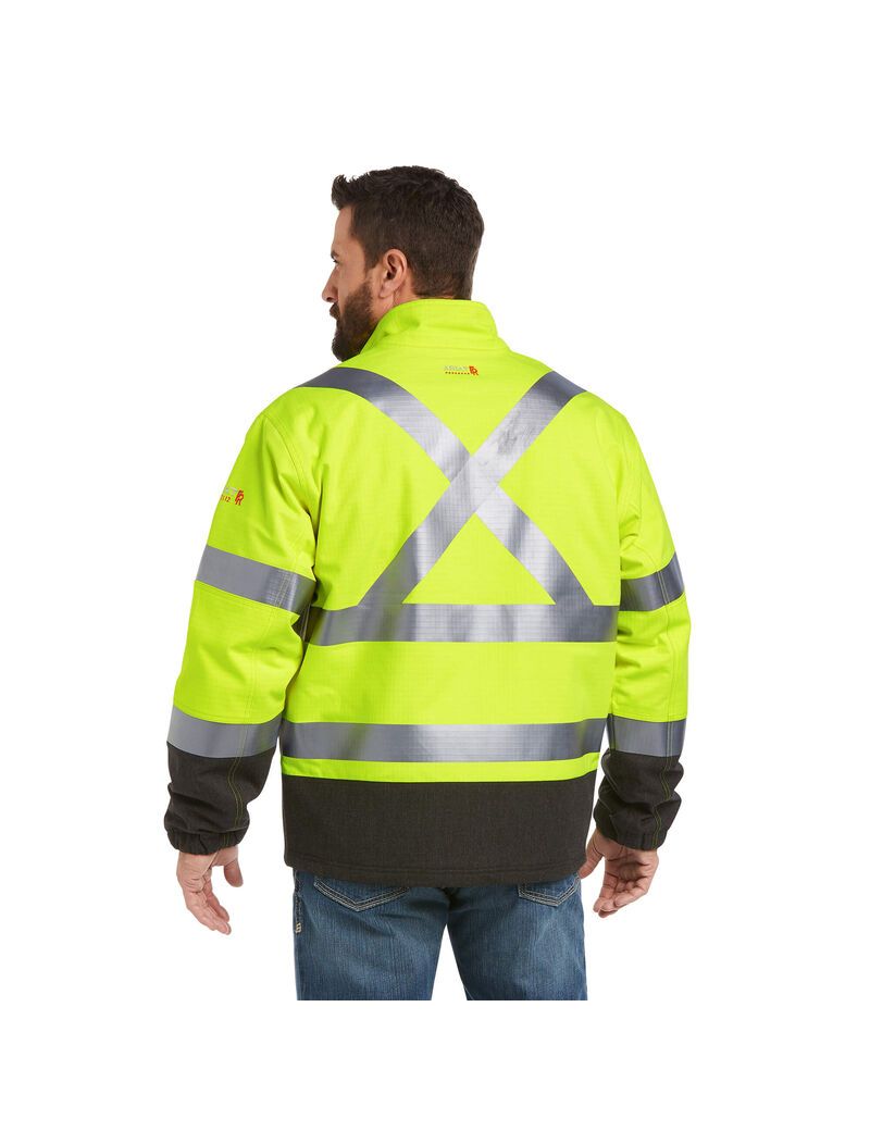 Chaquetas Ariat FR Hi-Vis Impermeables Insulated Hombre Amarillo | DUTK26357