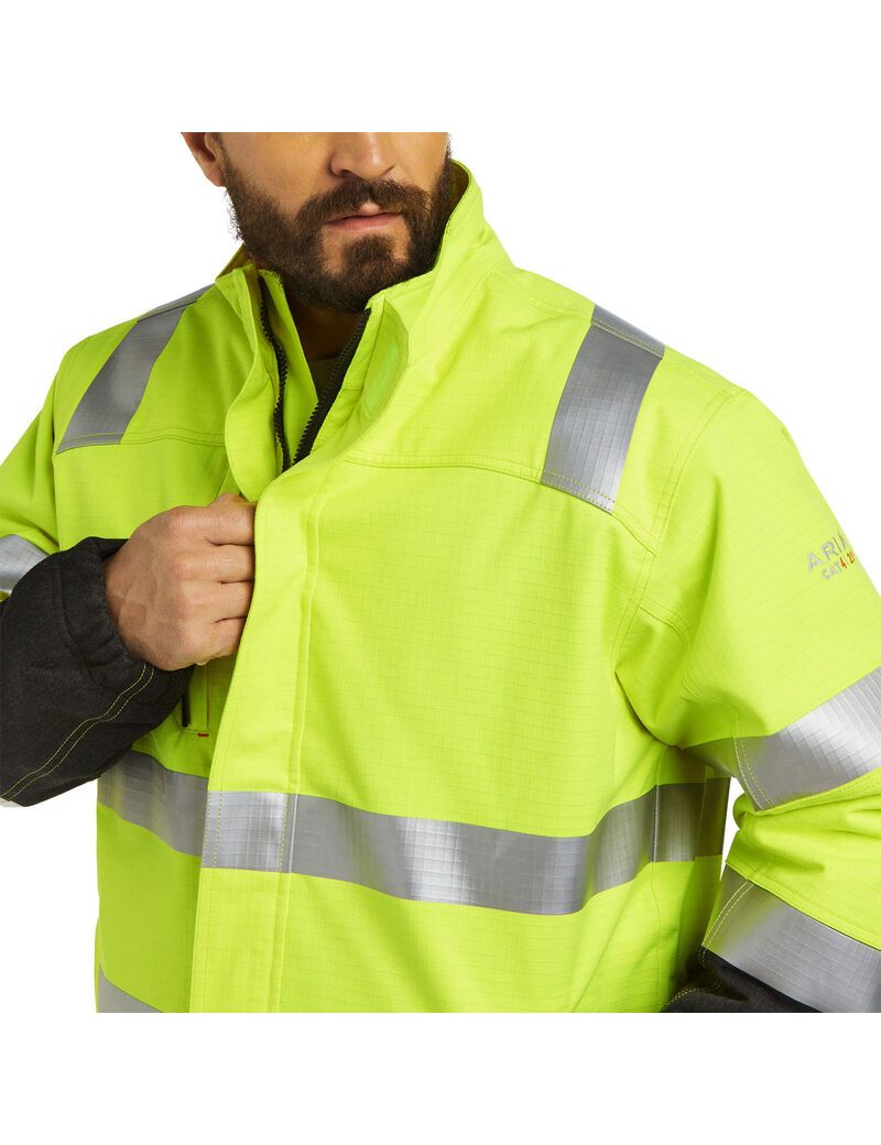 Chaquetas Ariat FR Hi-Vis Impermeables Insulated Hombre Amarillo | DUTK26357