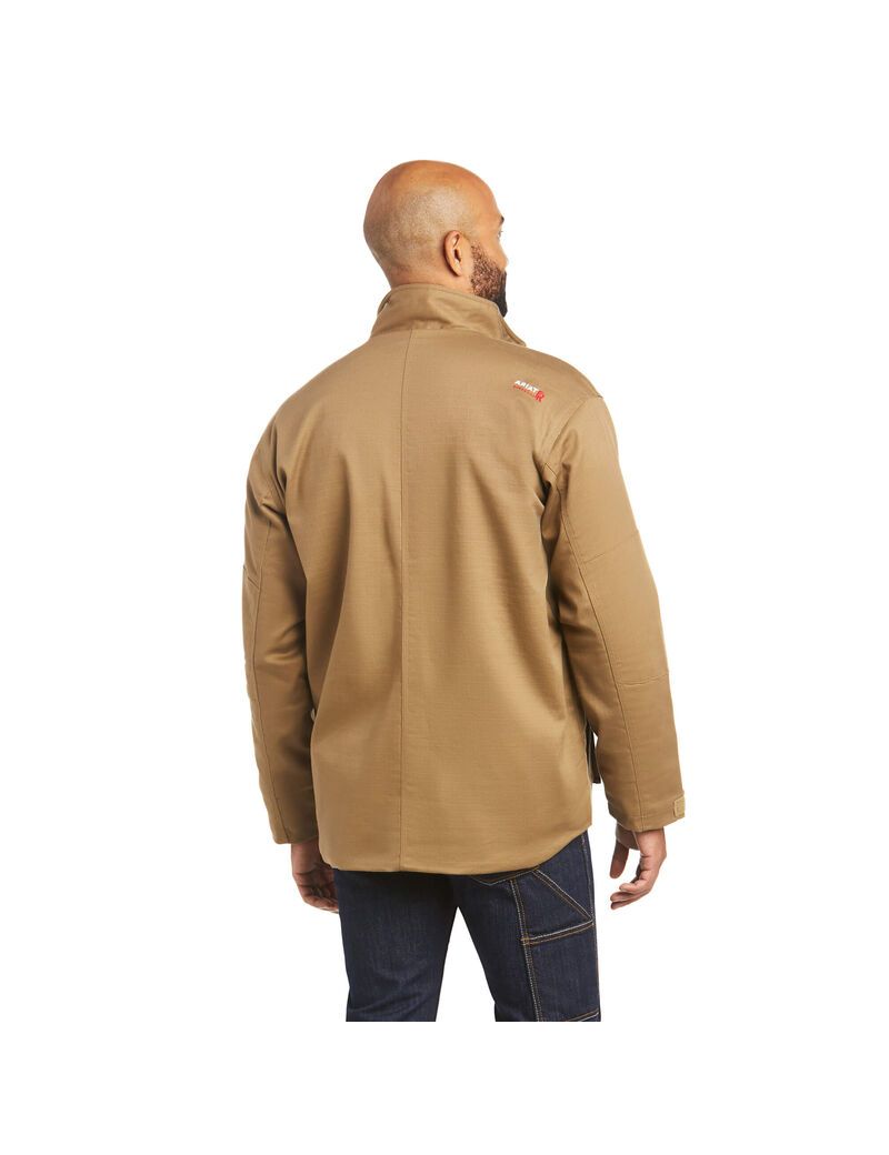 Chaquetas Ariat FR Lona Stretch Hombre Kaki | WBIF53794