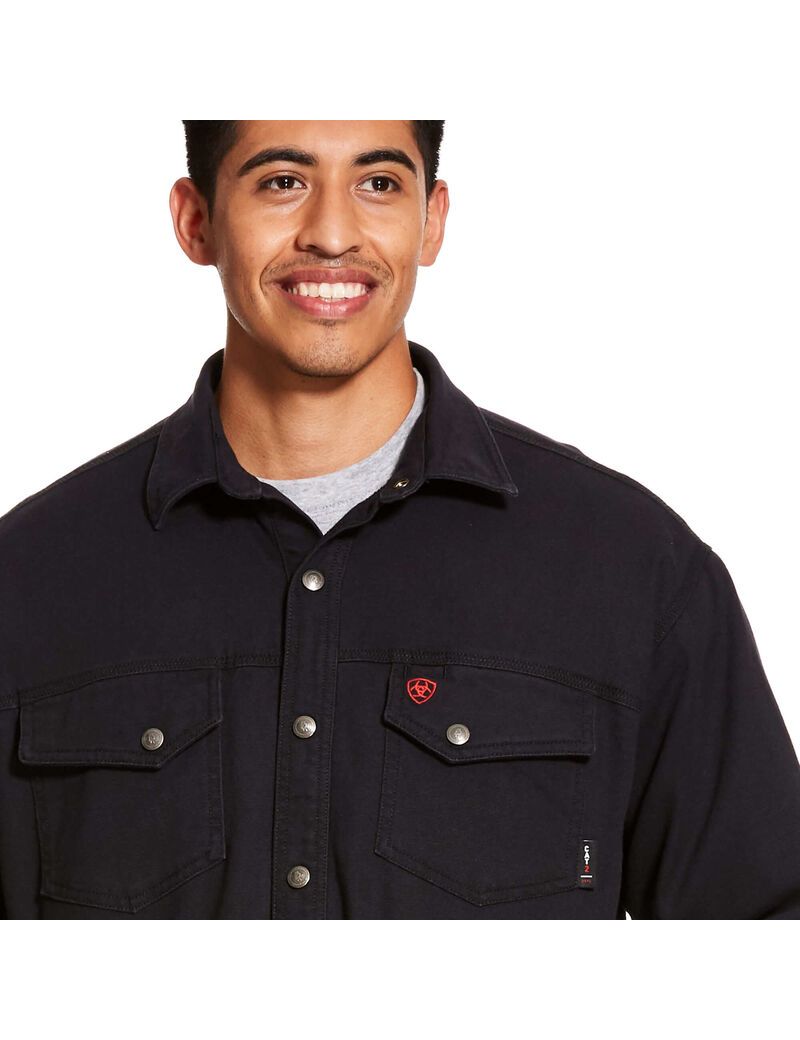 Chaquetas Ariat FR Rig Shirt Hombre Negras | JCEB34276