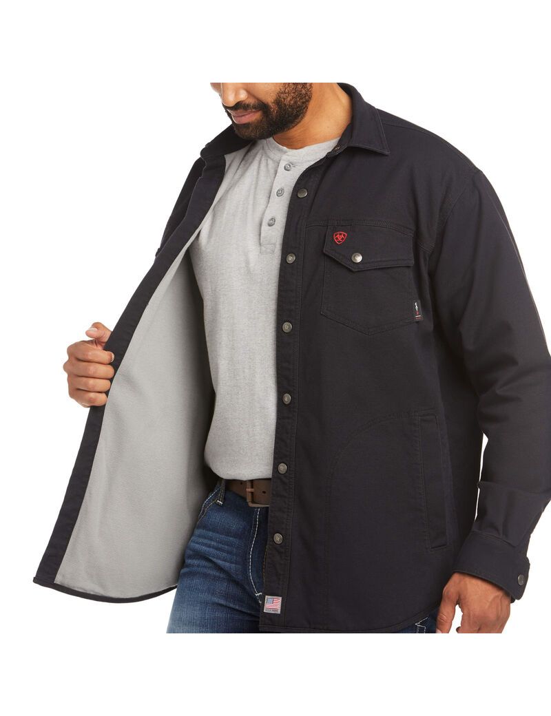 Chaquetas Ariat FR Rig Shirt Hombre Negras | JCEB34276