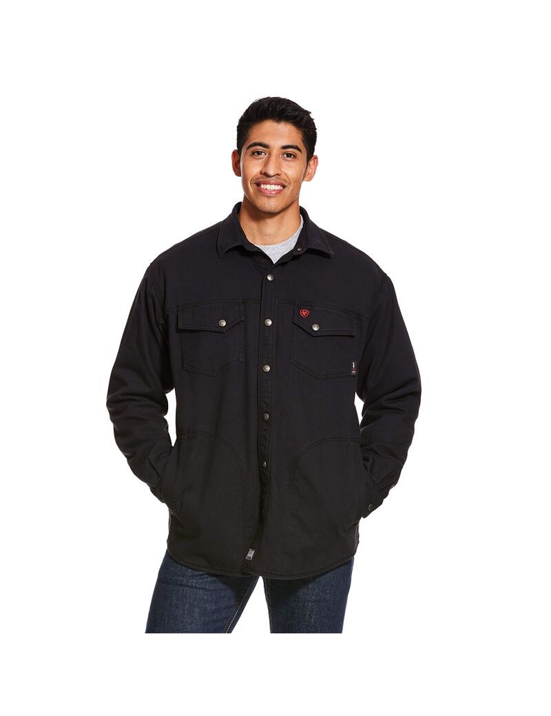 Chaquetas Ariat FR Rig Shirt Hombre Negras | JCEB34276