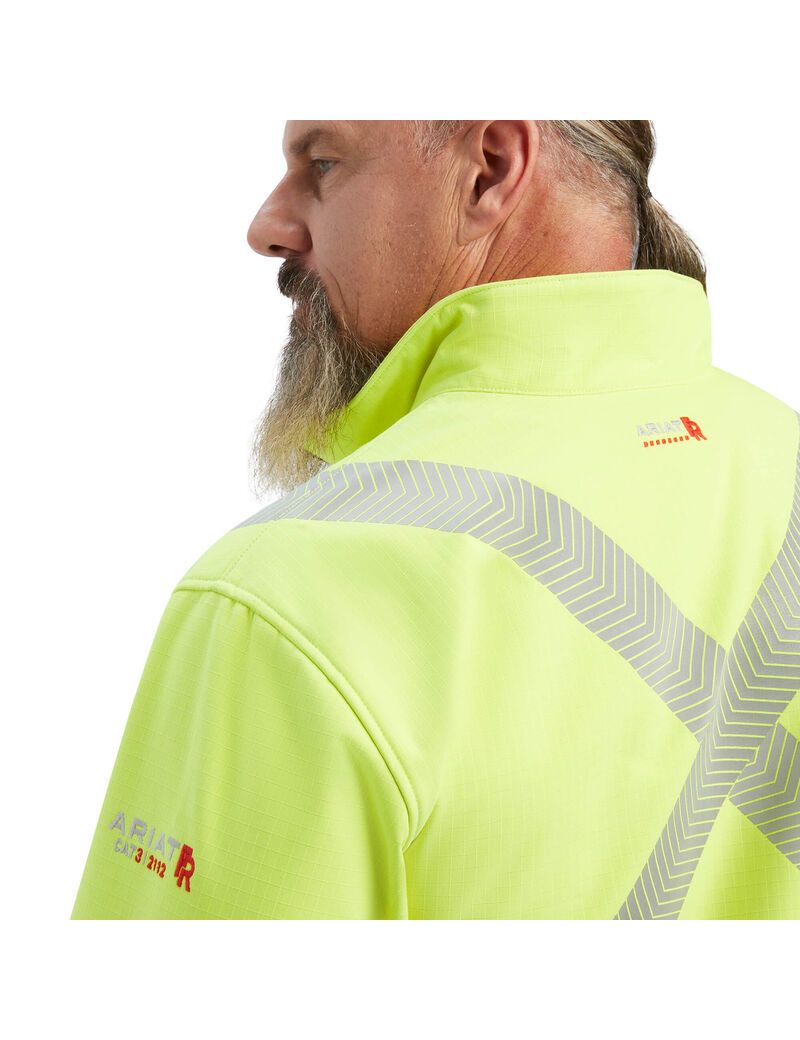 Chaquetas Ariat FR Vernon Hi-Vis Softshell Hombre Amarillo | EVAM94275