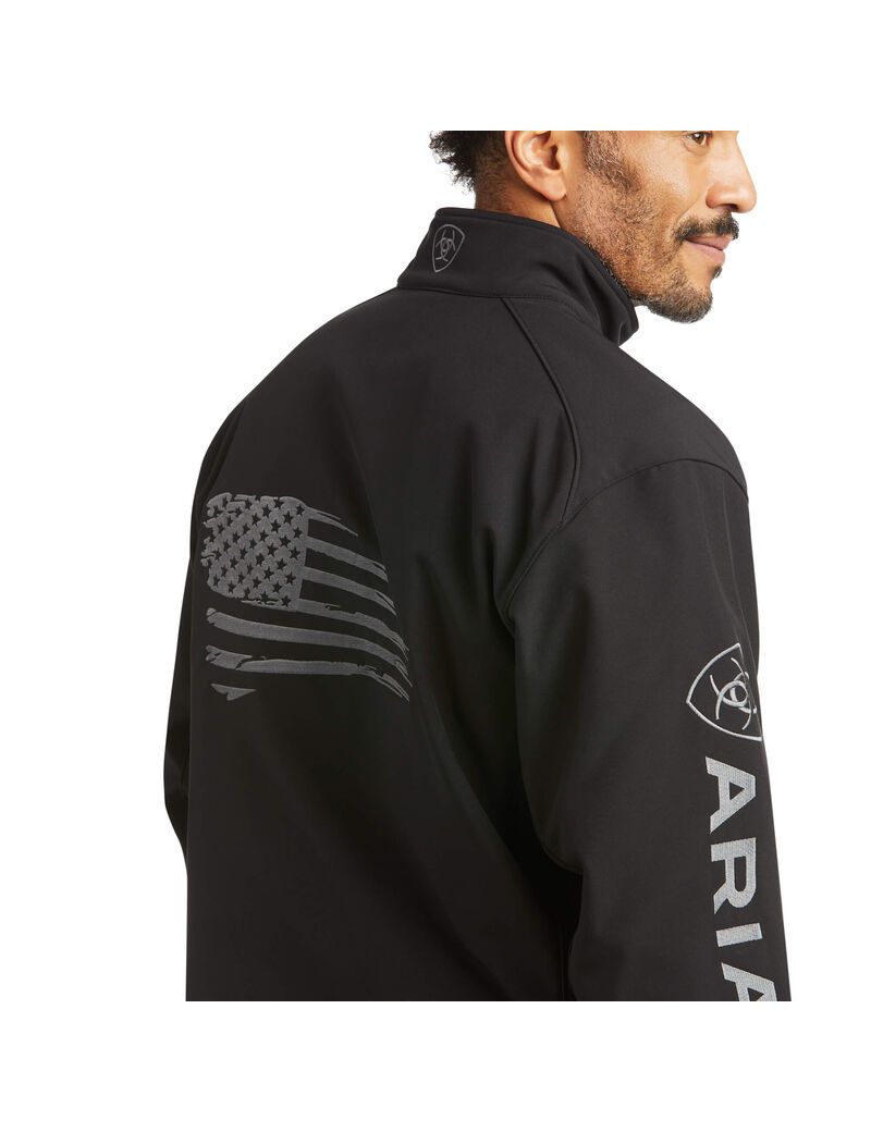 Chaquetas Ariat Logo 2.0 Patriot Softshell Agua Resistant Hombre Negras | YUKA94318