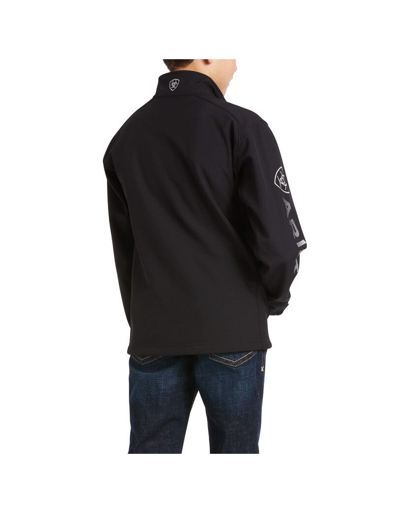 Chaquetas Ariat Logo 2.0 Softshell Niños Negras Plateadas | LNSM25849