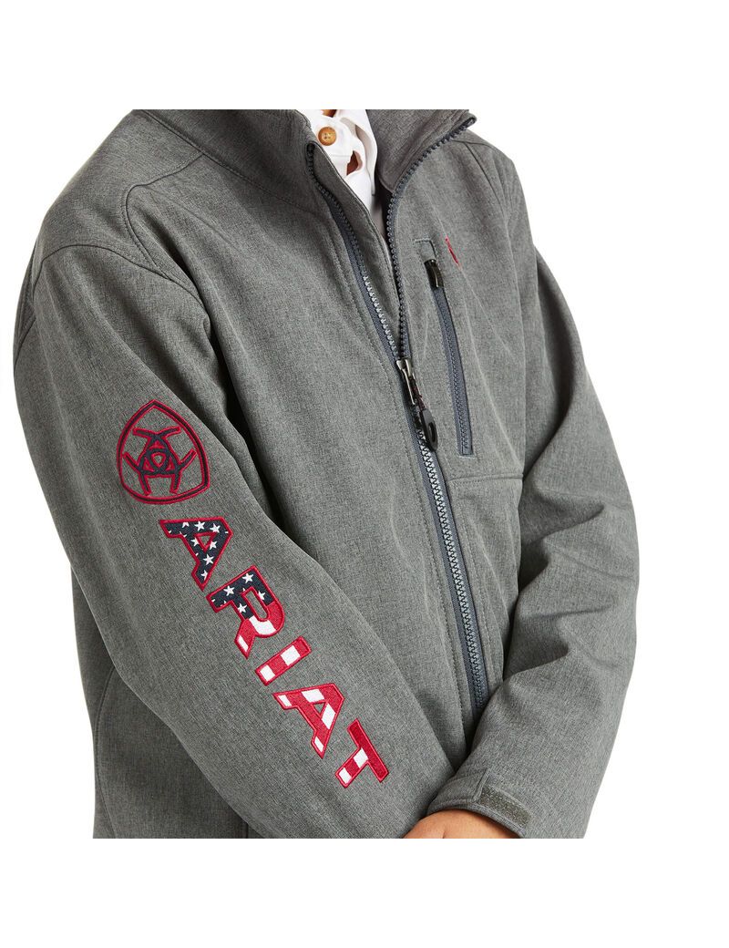 Chaquetas Ariat Logo 2.0 Softshell Niños Gris | QKLD89701