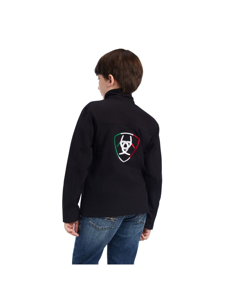 Chaquetas Ariat New Team Softshell Brand Niños Negras | OFVP19240