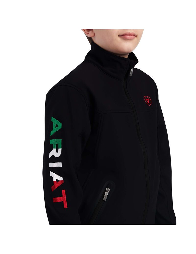 Chaquetas Ariat New Team Softshell Brand Niños Negras | OFVP19240