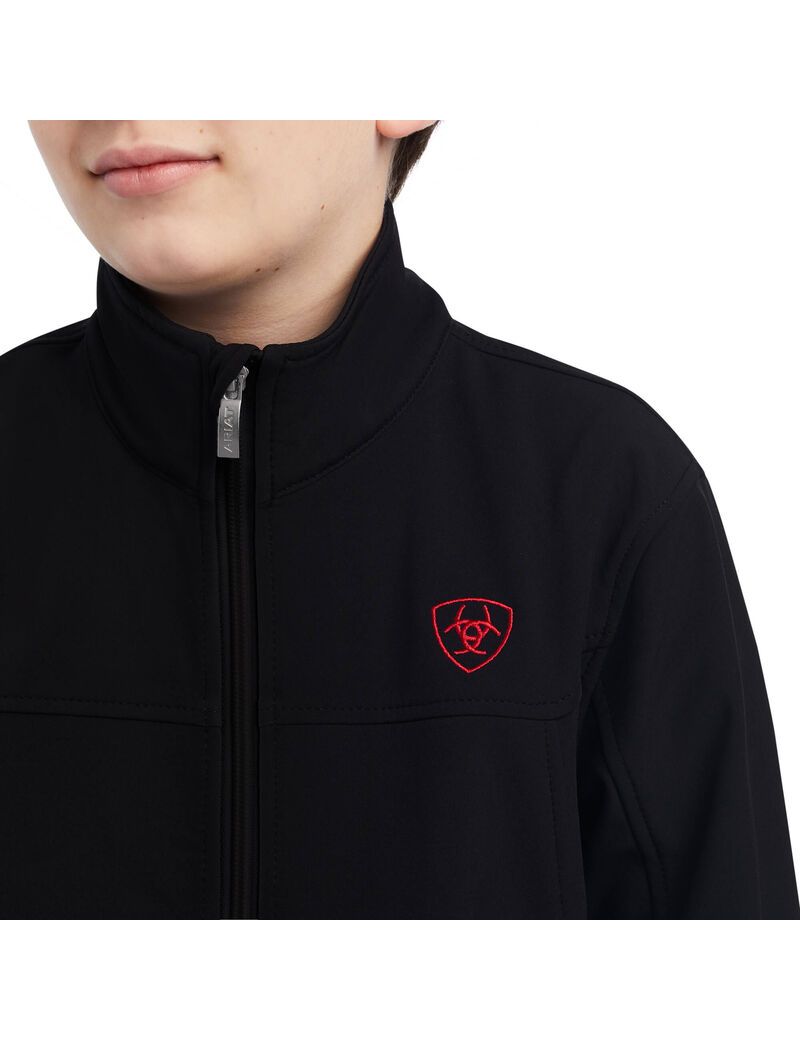 Chaquetas Ariat New Team Softshell Brand Niños Negras | OFVP19240