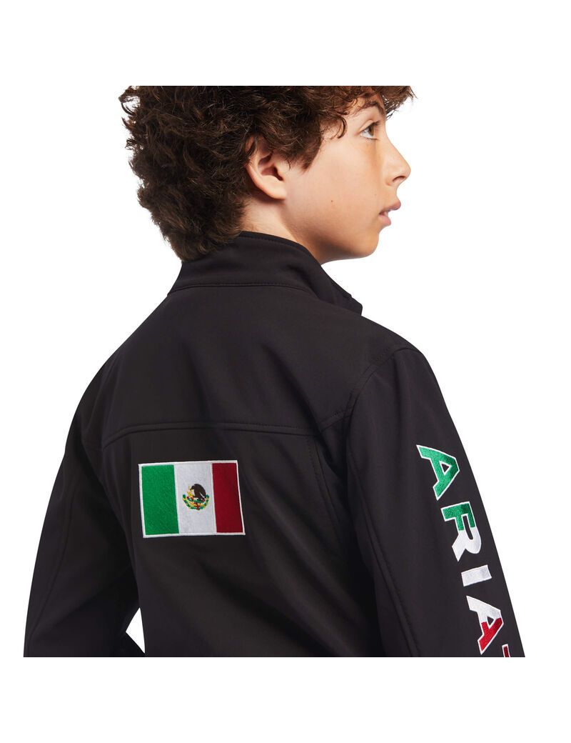 Chaquetas Ariat New Team Softshell MEXICO Niños Negras | UOWC02798