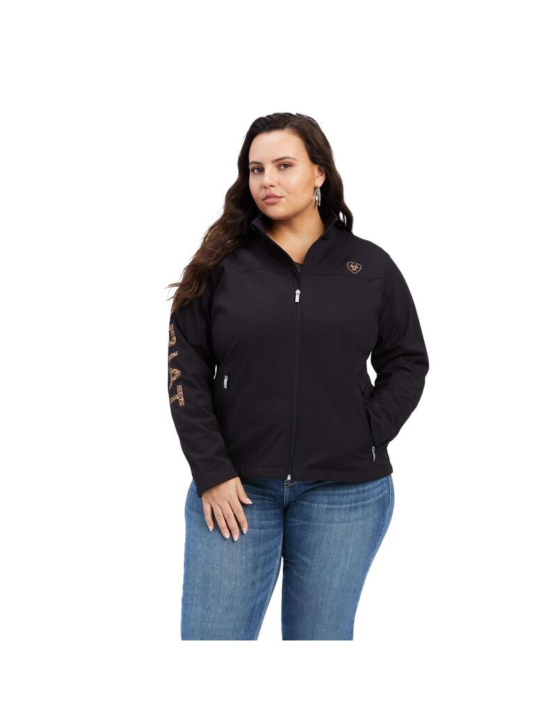 Chaquetas Ariat New Team Softshell Mujer Negras Leopardo | CRJO53718