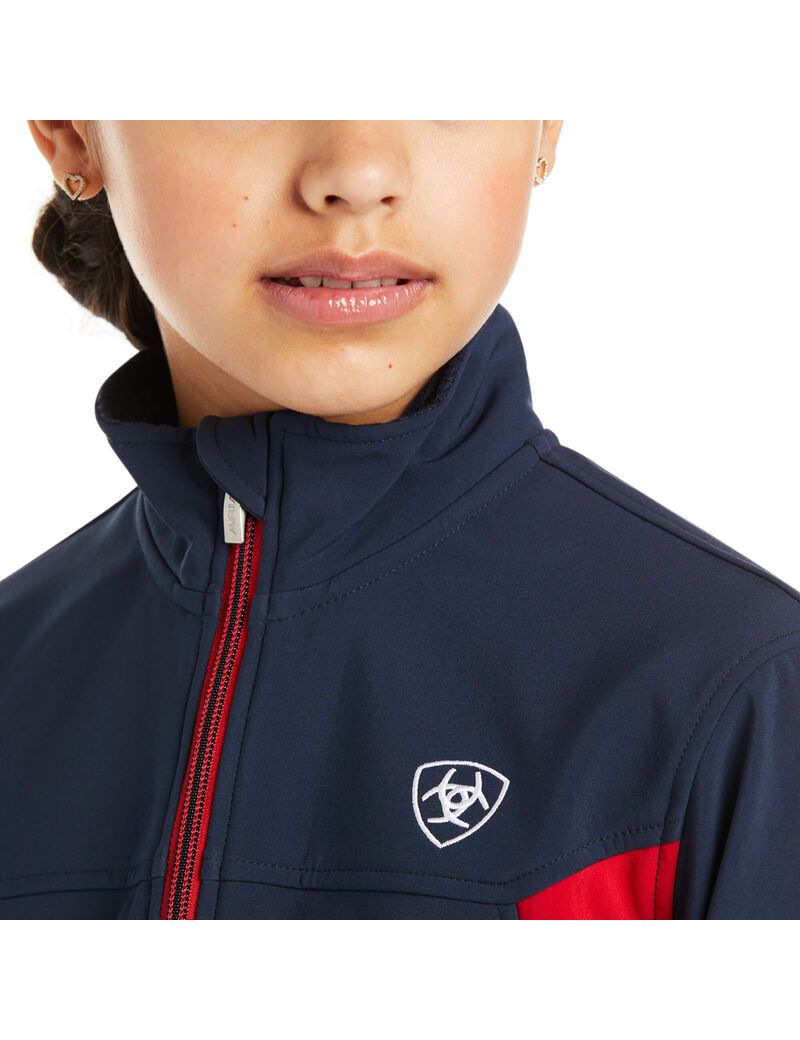 Chaquetas Ariat New Team Softshell Niños Azul Marino | EGKD30724