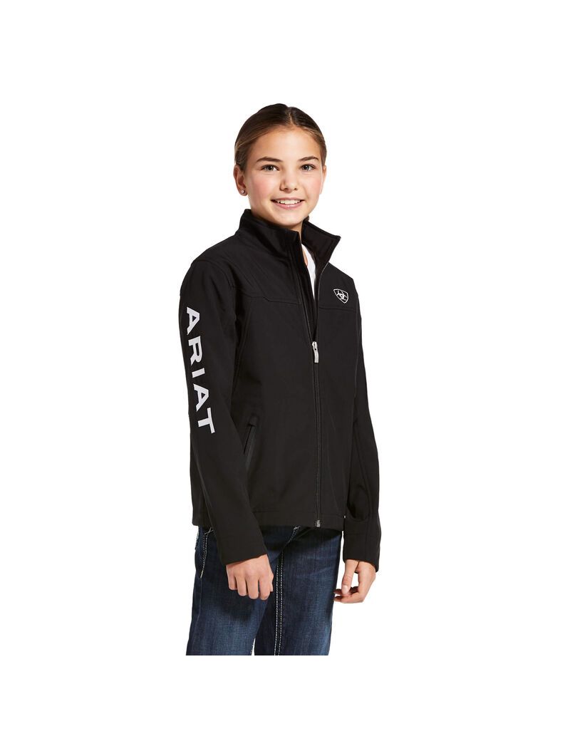 Chaquetas Ariat New Team Softshell Niños Negras | MKFO17023