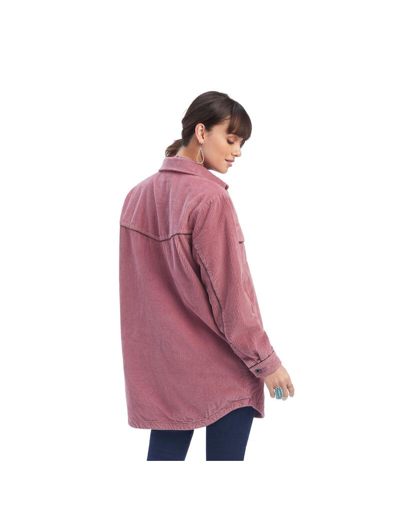 Chaquetas Ariat On the Run Shacket Shirt Mujer Rosas | YLNK41906