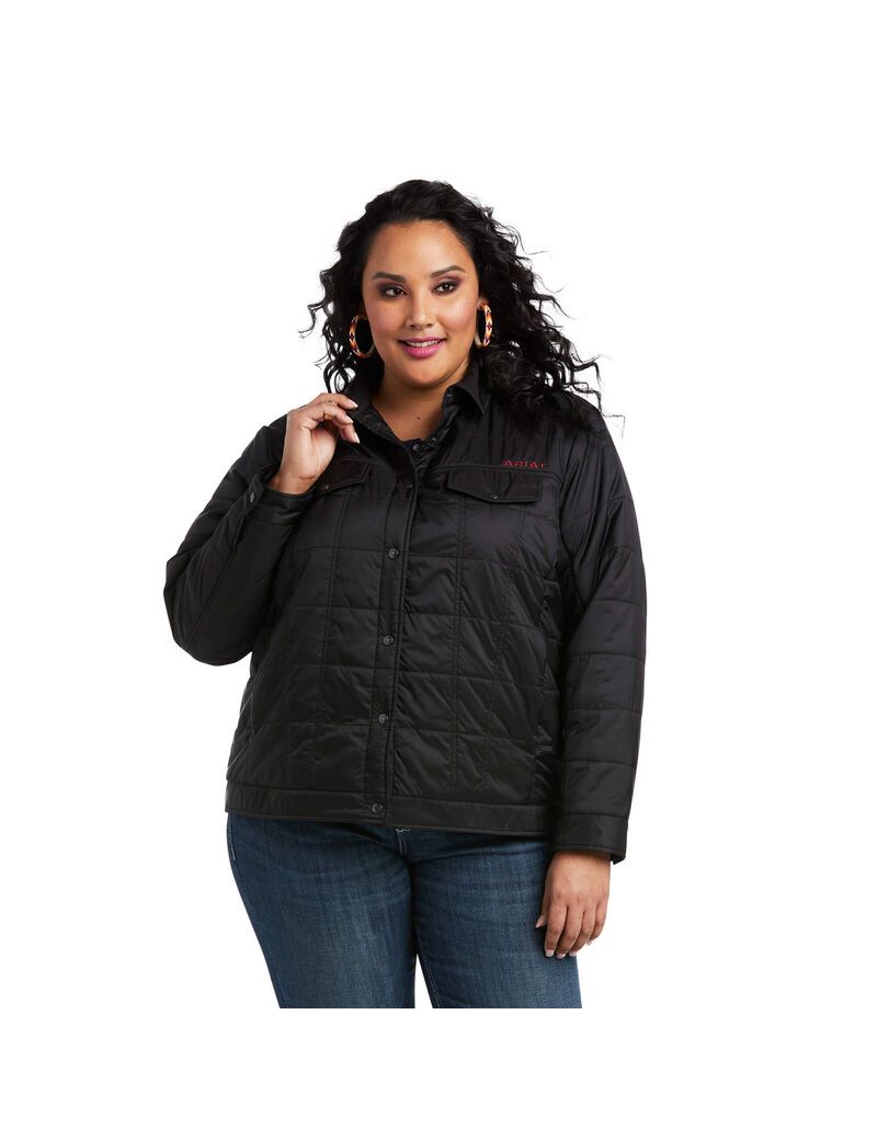 Chaquetas Ariat Puffer Trucker Insulated Mujer Negras | HZPM30795