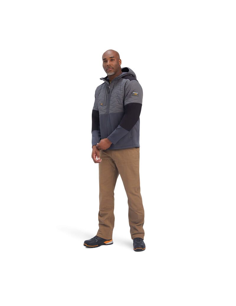 Chaquetas Ariat Rebar Cloud 9 Insulated Hombre Gris | OQBC89473