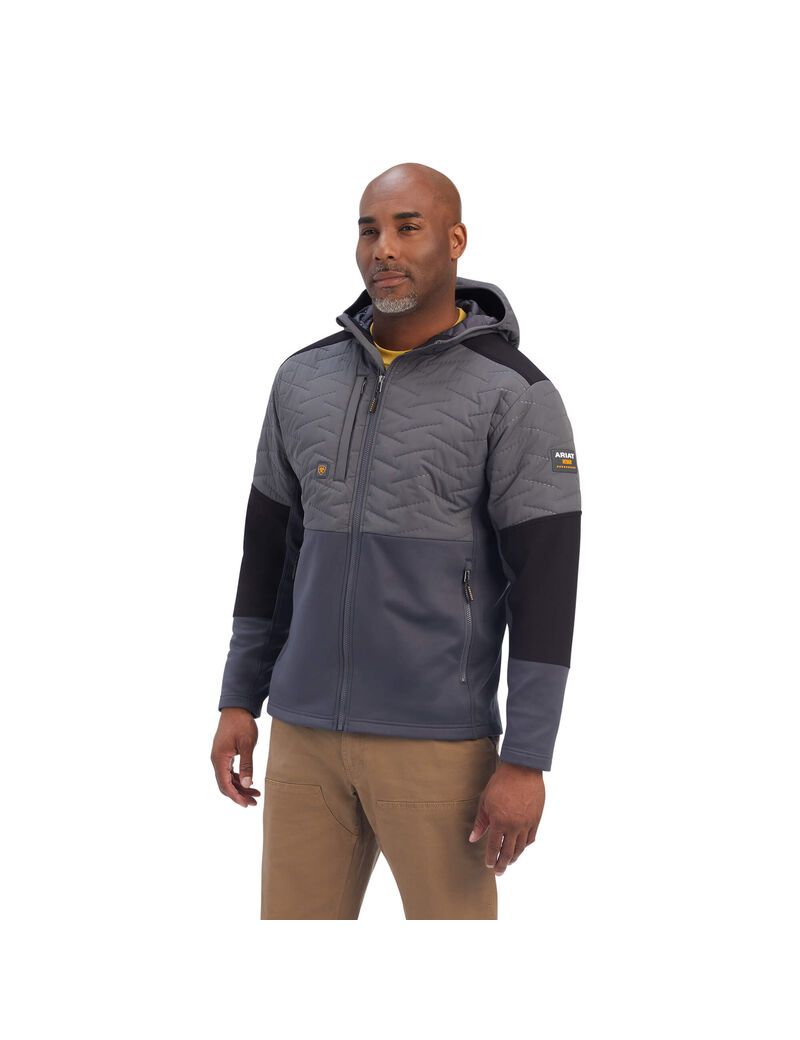 Chaquetas Ariat Rebar Cloud 9 Insulated Hombre Gris | OQBC89473