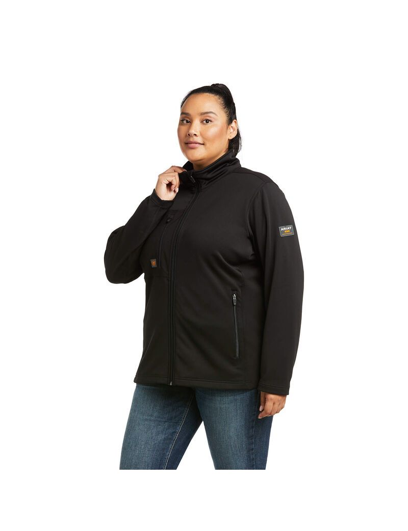 Chaquetas Ariat Rebar Dri-Tech DuraStretch Fleece Híbrido Mujer Negras | WZTP04519