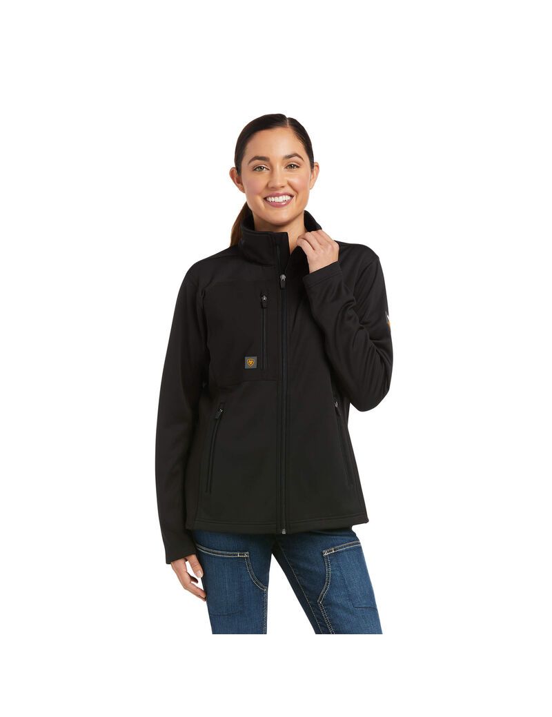 Chaquetas Ariat Rebar Dri-Tech DuraStretch Fleece Híbrido Mujer Negras | WZTP04519