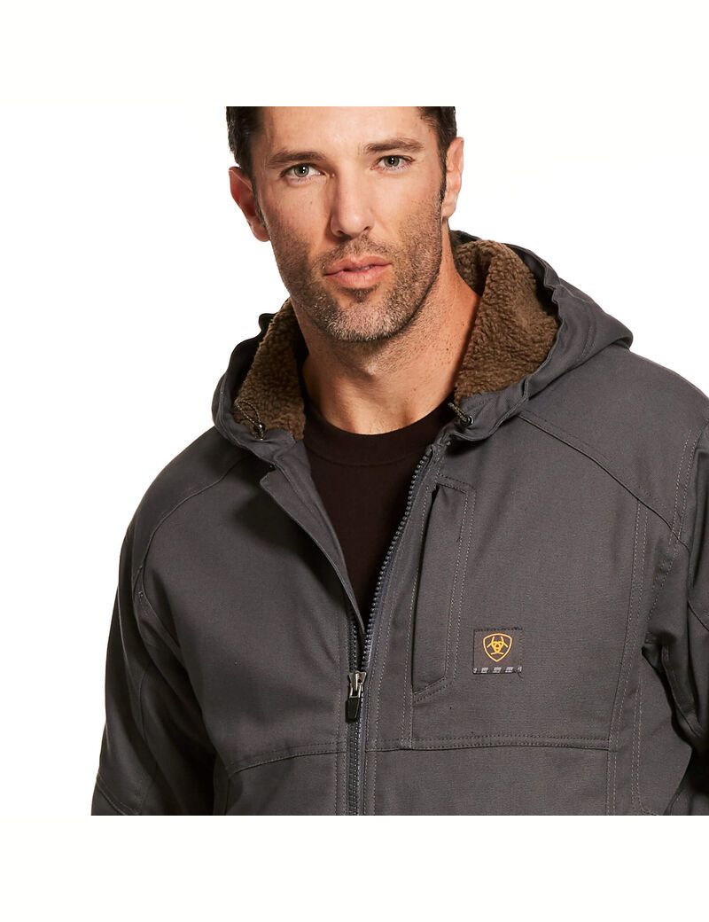 Chaquetas Ariat Rebar DuraCanvas Hombre Gris | INYJ63241