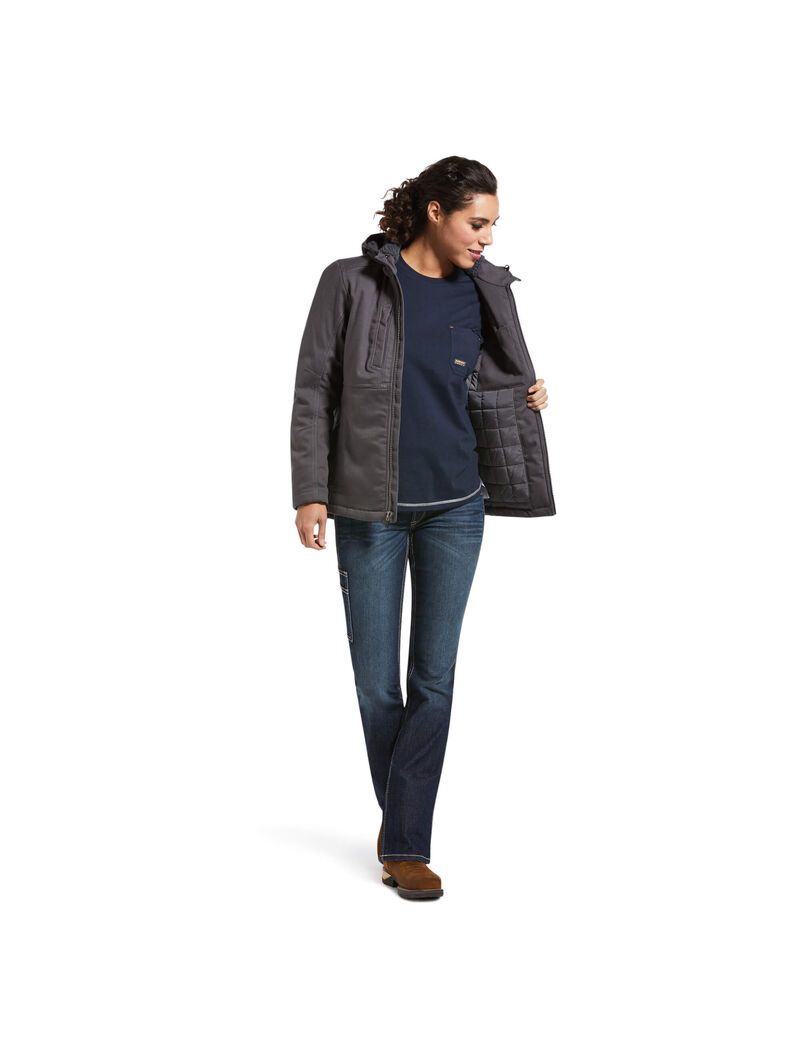 Chaquetas Ariat Rebar DuraCanvas Insulated Mujer Gris | KTGL86502