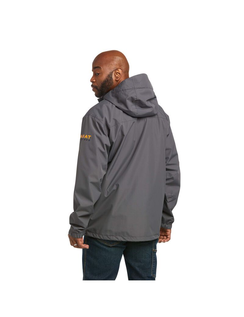 Chaquetas Ariat Rebar Stormshell Impermeables Hombre Gris | VPUT51073