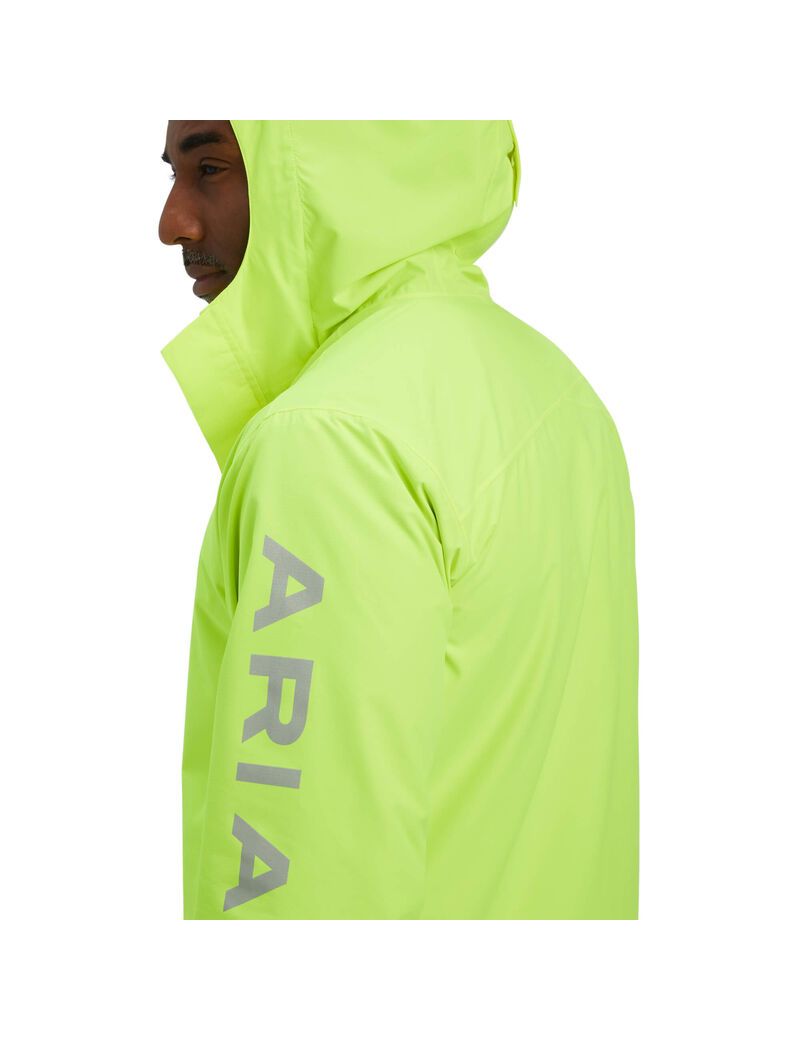 Chaquetas Ariat Rebar Stormshell Logo Impermeables Hombre Amarillo | JQOH94852