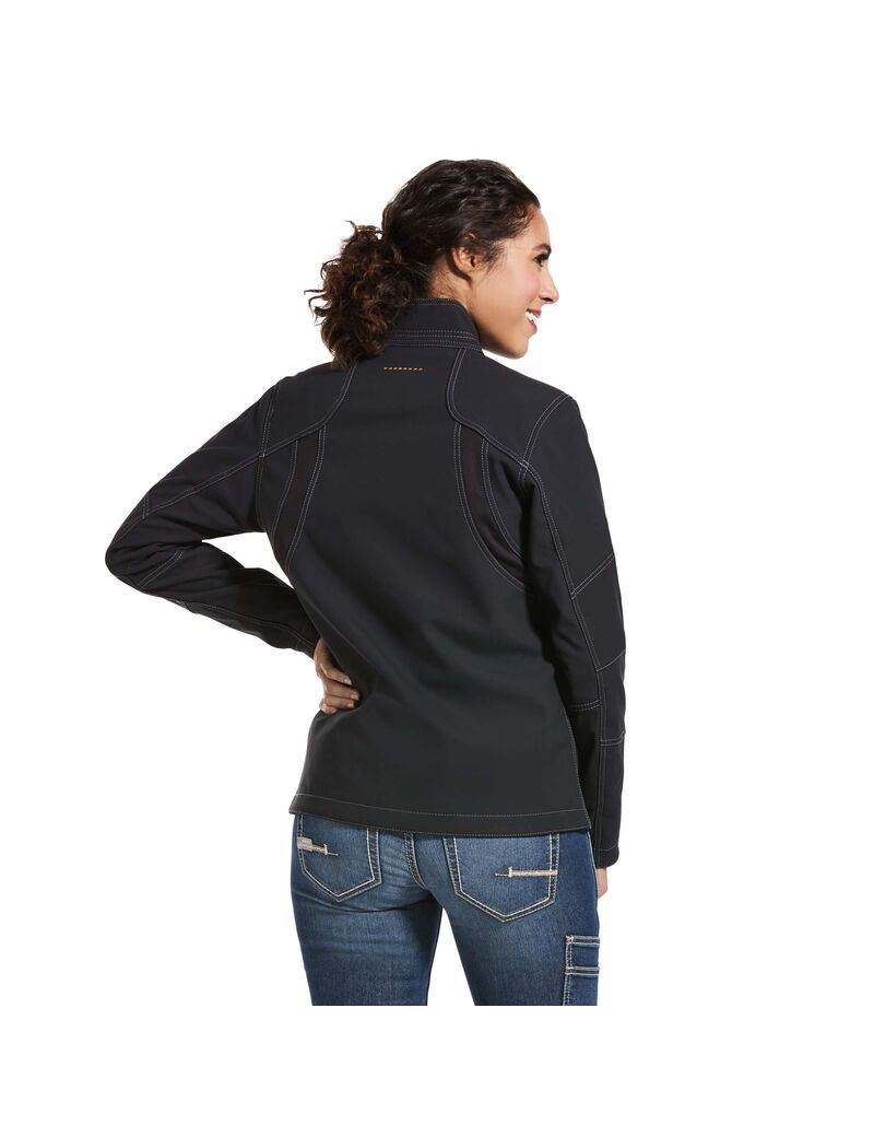 Chaquetas Ariat Rebar Stretch Lona Softshell Mujer Negras | JOWV51694