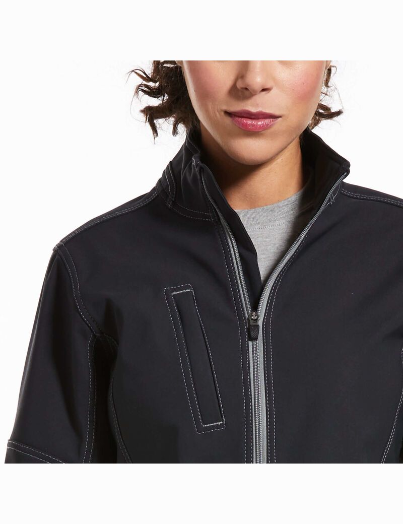 Chaquetas Ariat Rebar Stretch Lona Softshell Mujer Negras | JOWV51694