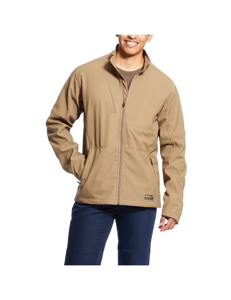 Chaquetas Ariat Rebar Stretch Lona Softshell Hombre Kaki | WJNQ85207