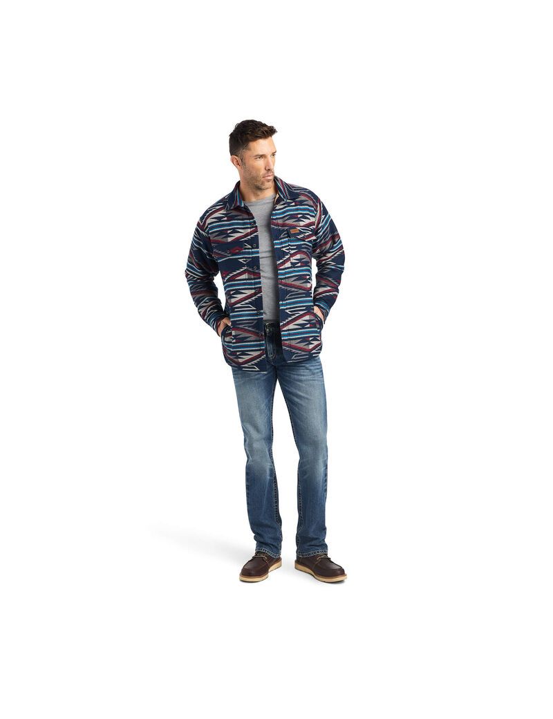 Chaquetas Ariat Retro Chimayo Shirt Hombre Azul Marino | HNLI57401