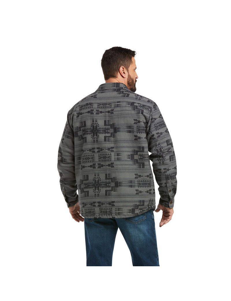 Chaquetas Ariat Retro Halderman Insulated Shirt Hombre Gris Oscuro | QPGX68471