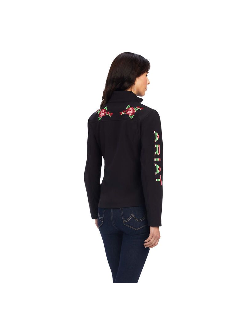 Chaquetas Ariat Rosas Team Softshell Mujer Negras | WRIK62390