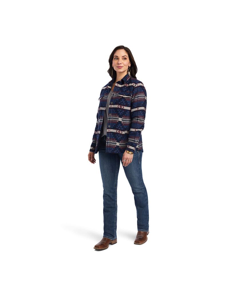 Chaquetas Ariat Shacket Shirt Mujer Azules | CXNG50618