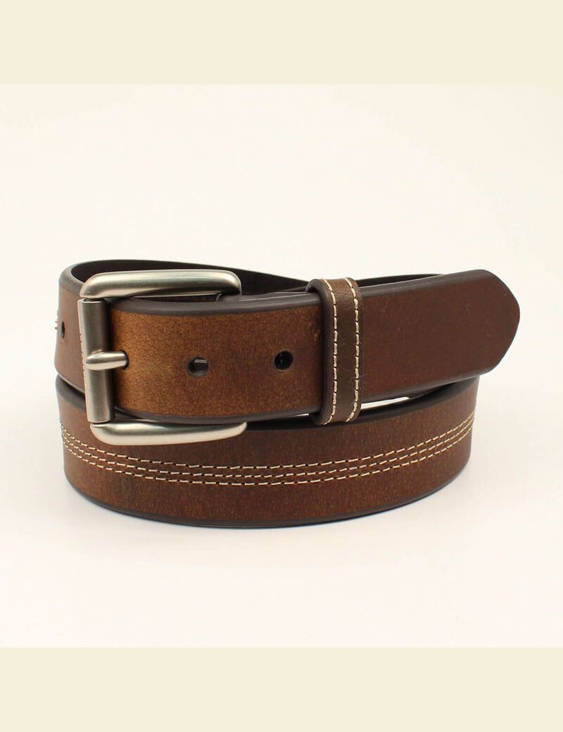 Cinturones Ariat Center triple stitch Hombre Marrones | SGTM28160