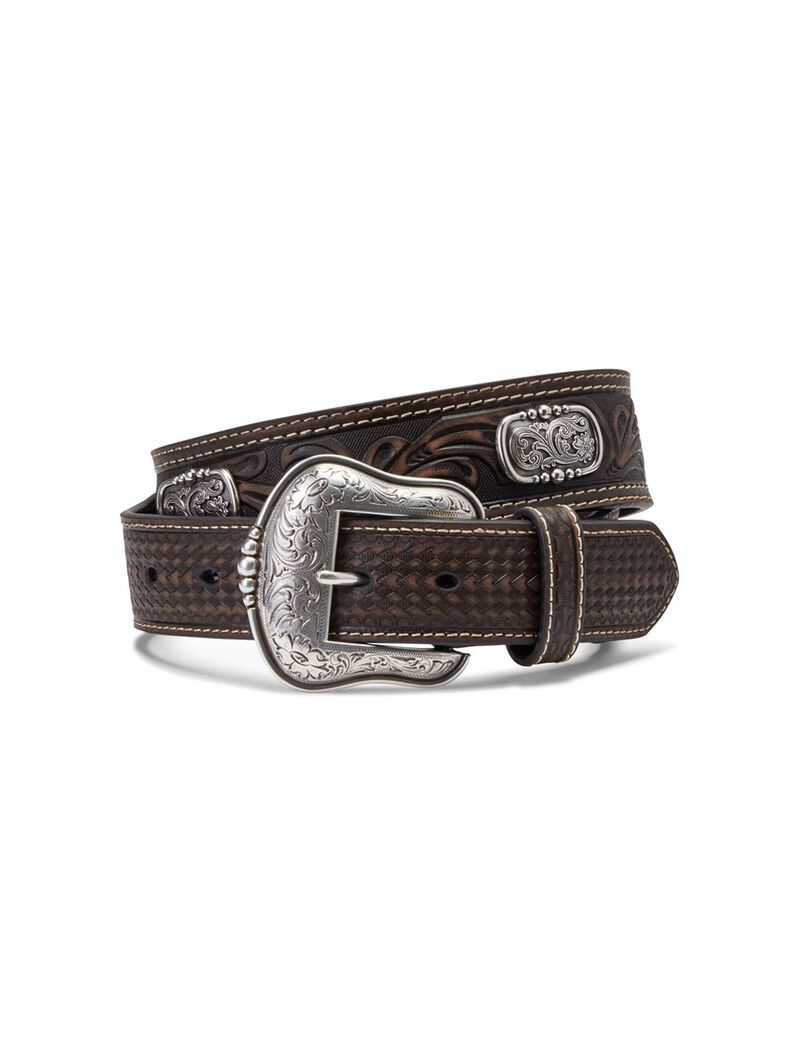 Cinturones Ariat Filigree Concho Hombre Marrones | MOUF54670